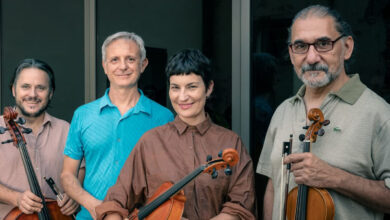 Imagen del Cuarteto Magnolia y Fernando Morales en el escenario