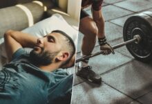 Persona durmiendo después de hacer ejercicio