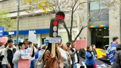 Manifestación en la Plaza San Martín por la emergencia en discapacidad