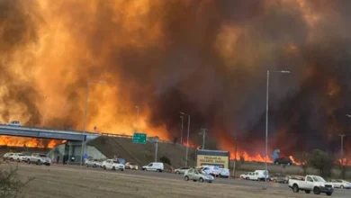 Incendio forestal en una zona serrana de Córdoba