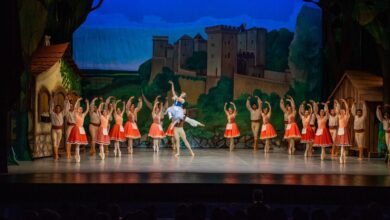 Escena del ballet Giselle en el Teatro del Libertador