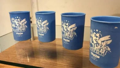 Vaso plástico con diseños de la selección argentina