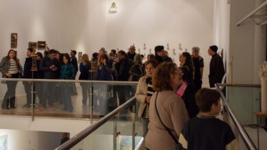 Imagen de la inauguración de las exposiciones en el Paseo del Buen Pastor