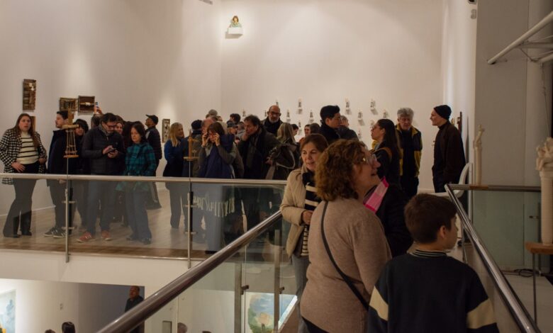 Imagen de la inauguración de las exposiciones en el Paseo del Buen Pastor