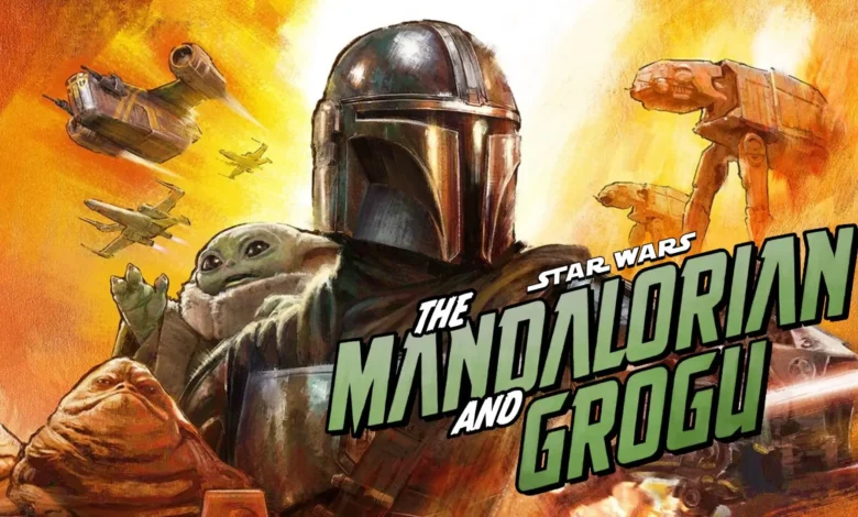 Imagen de The Mandalorian and Grogu en una nave espacial