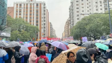 Manifestantes en la marcha de Ni Una Menos en Córdoba