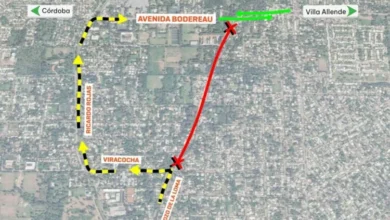 Imagen de la Av. Bodereau con obras de infraestructura