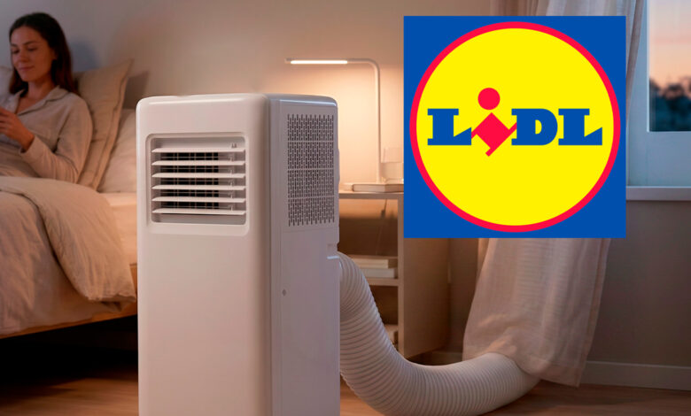 Aire acondicionado portátil de LIDL enfriando una habitación