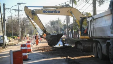 Imagen de la Avenida Bodereau con obras de duplicación de calzada