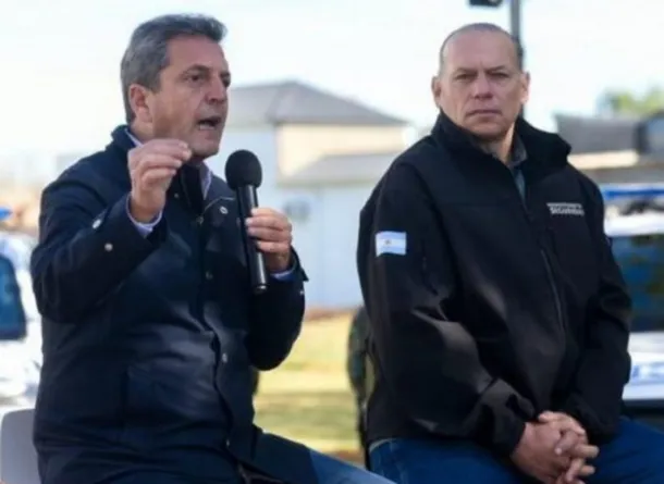 Sergio Berni y Sergio Massa en una imagen conjunta