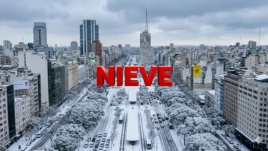 Nieve en la ciudad de Buenos Aires