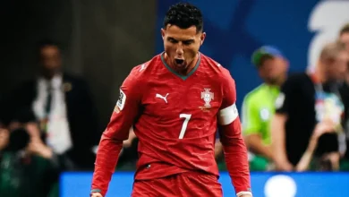 Cristiano Ronaldo celebrando uno de sus goles en el partido entre Portugal y Uzbekistán