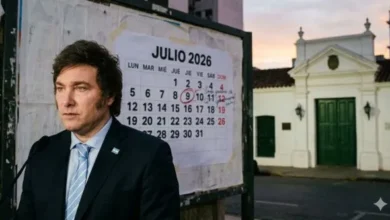 Imagen de un calendario con el feriado del 9 de julio destacado