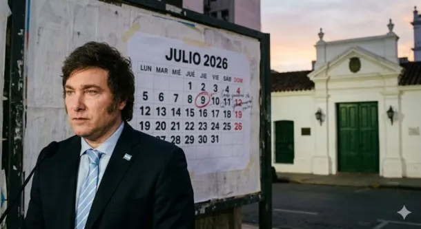Imagen de un calendario con el feriado del 9 de julio destacado