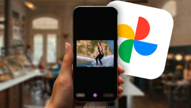 Imagen de la aplicación Google Fotos con stickers personalizados