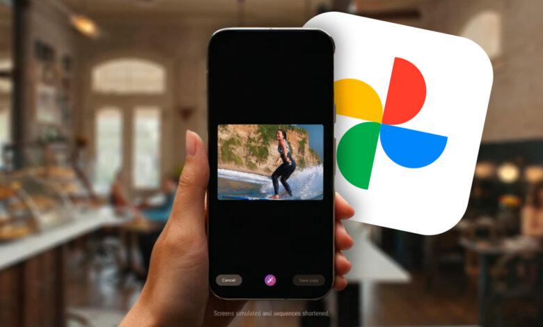 Imagen de la aplicación Google Fotos con stickers personalizados