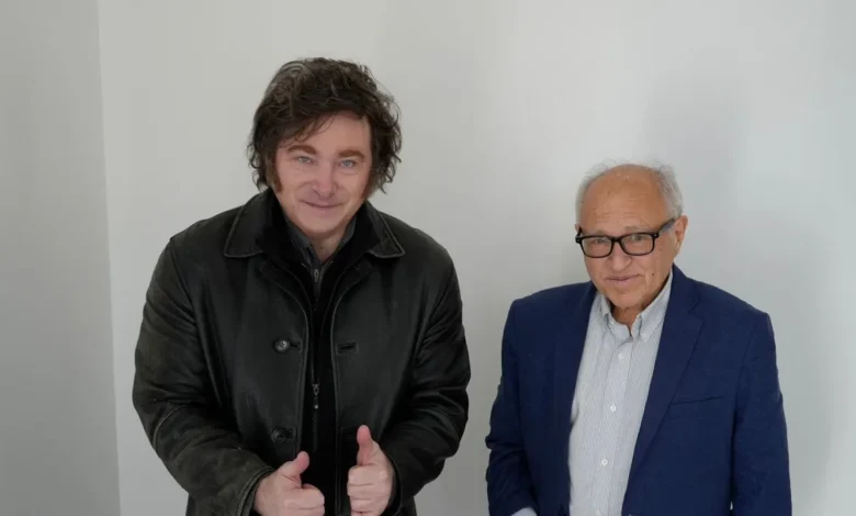 Javier Milei y David Friedman en la Quinta de Olivos