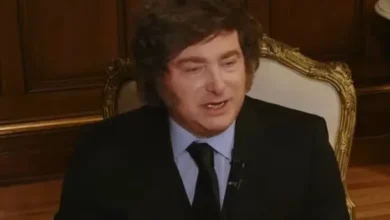 Javier Milei en una conferencia de prensa