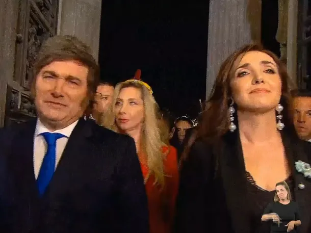 Javier Milei y Victoria Villarruel en un acto oficial