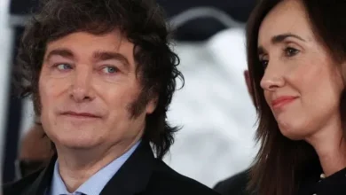 Imagen de Victoria Villarruel y Javier Milei en un acto oficial