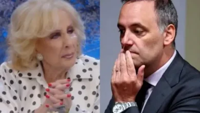 Mirtha Legrand y Manuel Adorni en fotografías separadas