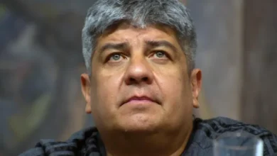 Pablo Moyano en una conferencia de prensa