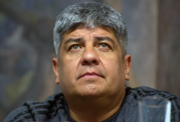 Pablo Moyano en una conferencia de prensa