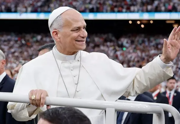 El Papa León XIV en una misa en el Vaticano