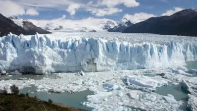Paisaje natural de glaciares en Santa Cruz, Argentina