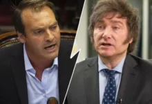 Imagen de Javier Milei en el Senado
