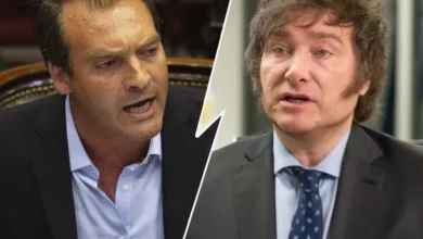 Imagen de Javier Milei en el Senado