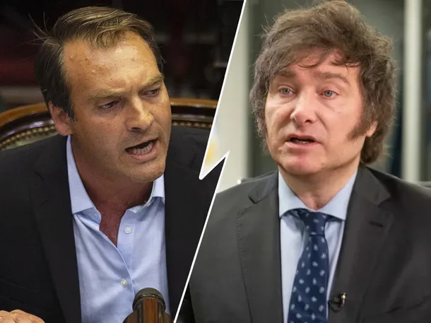 Imagen de Javier Milei en el Senado