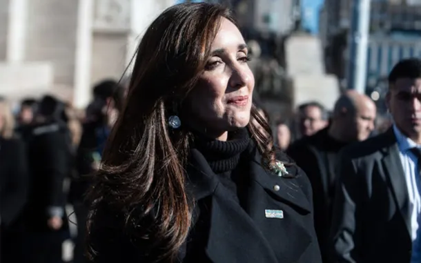 Victoria Villarruel y Javier Milei en el Día de la Bandera