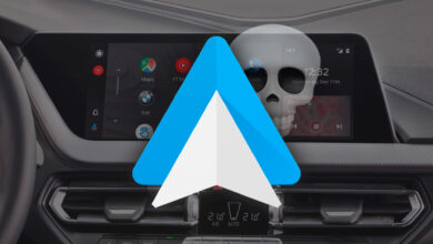 Pantalla de Android Auto en un vehículo