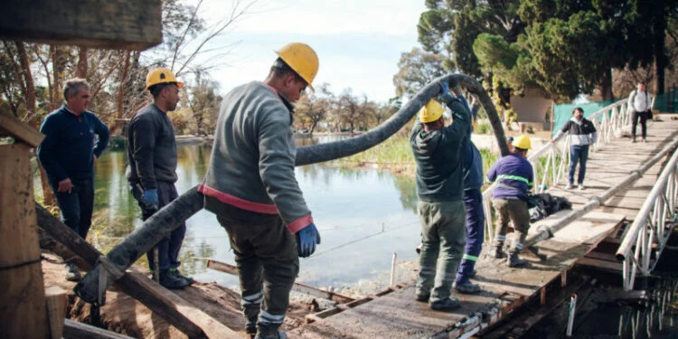 Imagen del nuevo puente en el Parque Sarmiento