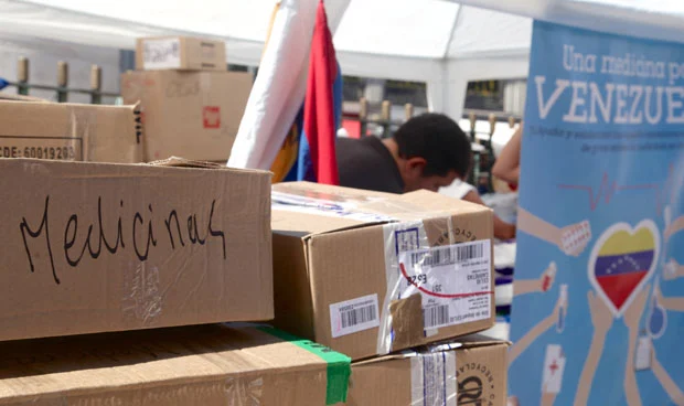 Imagen de los medicamentos donados por la Municipalidad de Córdoba para Venezuela