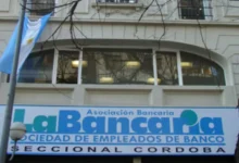 Protesta de La Bancaria Cordobesa frente al Banco de Córdoba