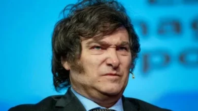 Imagen de Javier Milei con una bandera argentina