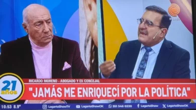 Ricardo Moreno en una entrevista televisiva sobre el caso Agostina Vega