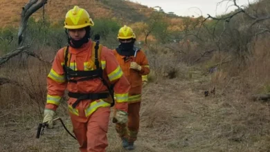 Incendio forestal en una zona serrana de Córdoba