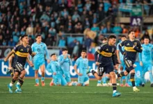 Imagen de los jugadores de Boca Juniors durante un partido de la Copa Sudamericana