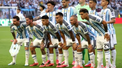 La Selección Argentina en entrenamiento antes del partido contra Inglaterra
