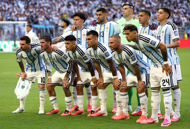 La Selección Argentina en entrenamiento antes del partido contra Inglaterra