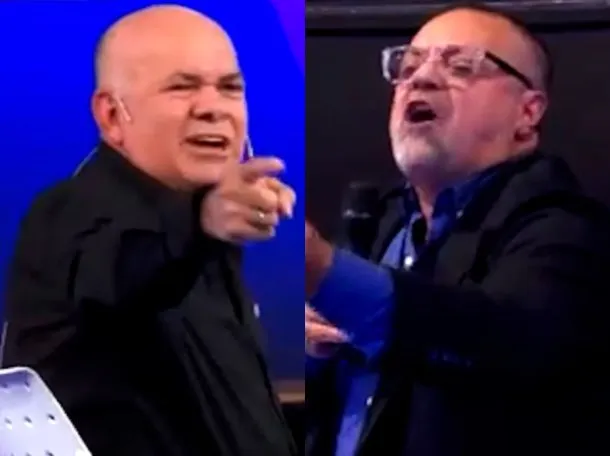 Caruso Lombardi y Aldo Leiva en un fuerte cruce en TV