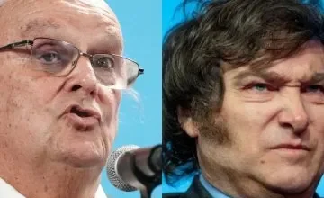 José de Mendiguren y Javier Milei en un encuentro político
