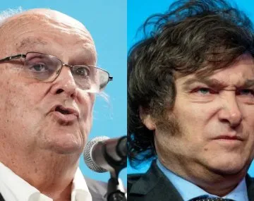 José de Mendiguren y Javier Milei en un encuentro político