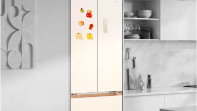 Frigorífico con puertas francesas Xiaomi en una cocina