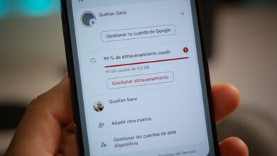 Imagen de una cuenta de Google con almacenamiento en la nube