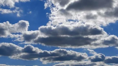 Imagen de un cielo parcialmente nublado en Córdoba