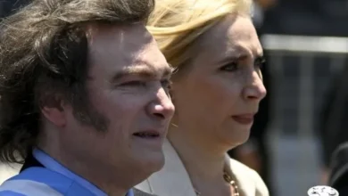 Javier y Karina Milei en la celebración del Día de la Unidad de La Libertad Avanza